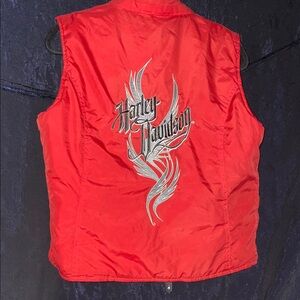 Harley-Davidson Red Vest with Silver Accents